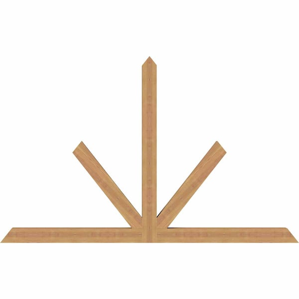 Ekena Millwork Saratoga Timber Gable Bracket, Western Red Cedar, 72"W x 45"H x 3 1/2"D x 3 1/2"F, 15/12 Pitch GBW072X45X0404SAR00SWR - main